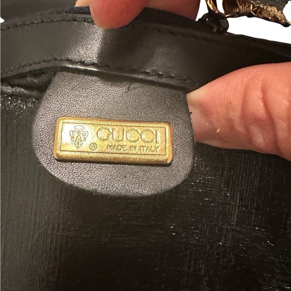 Gucci black web gg gold logo cross body bag - Picture 7 of 16